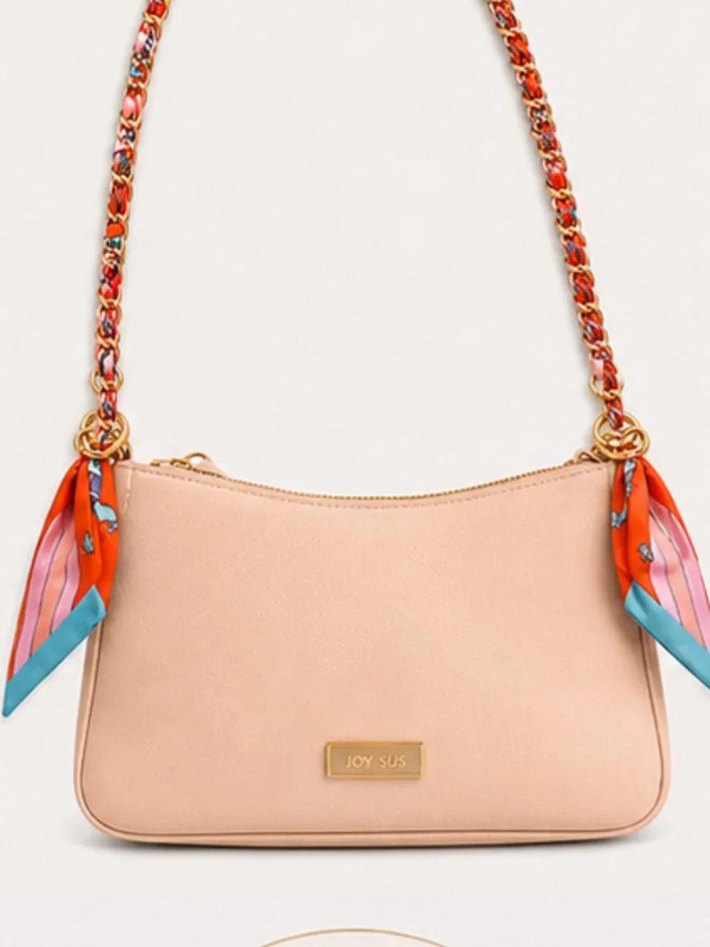 Ribbon Chain Phone Crossbody Lanyard with clear Tether Patch